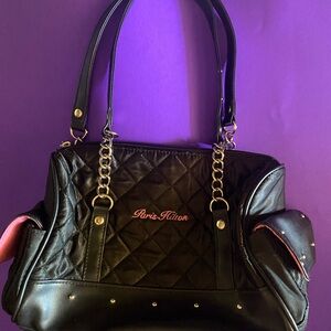 Paris Hilton Black & Pink Purse. Never been used.